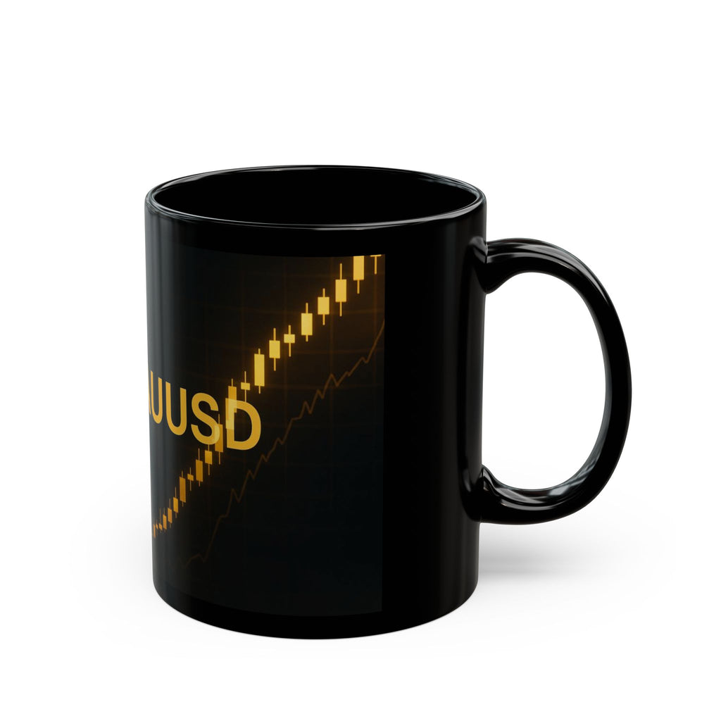 XAUUSD Gold Trading Chart Black Mug