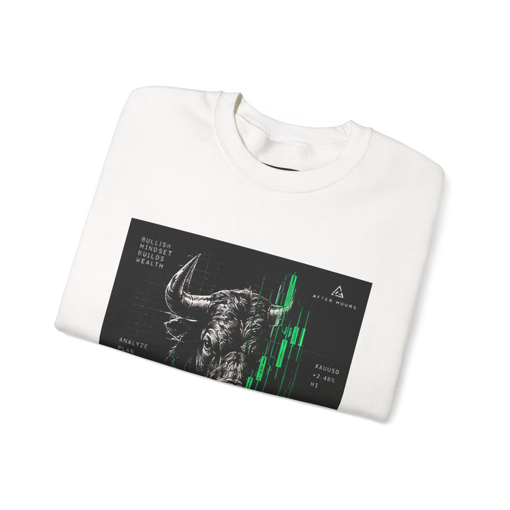 Bull Graphic Art Sweatshirt | Black and Green Print