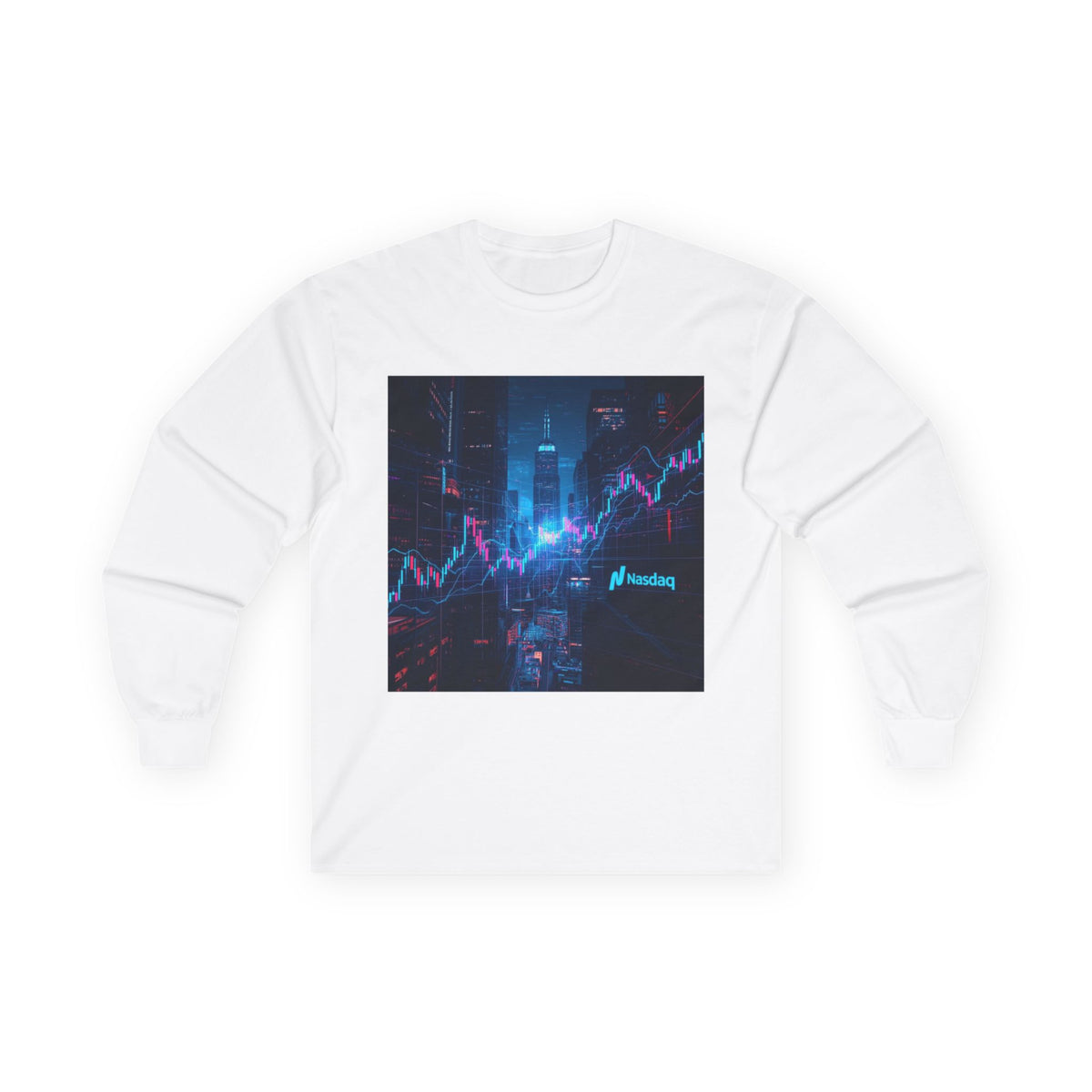 Long Sleeve Tee – Stock Market Trading Chart Design