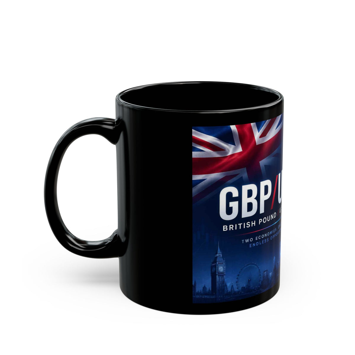 GBP/USD Currency Trader Black Mug