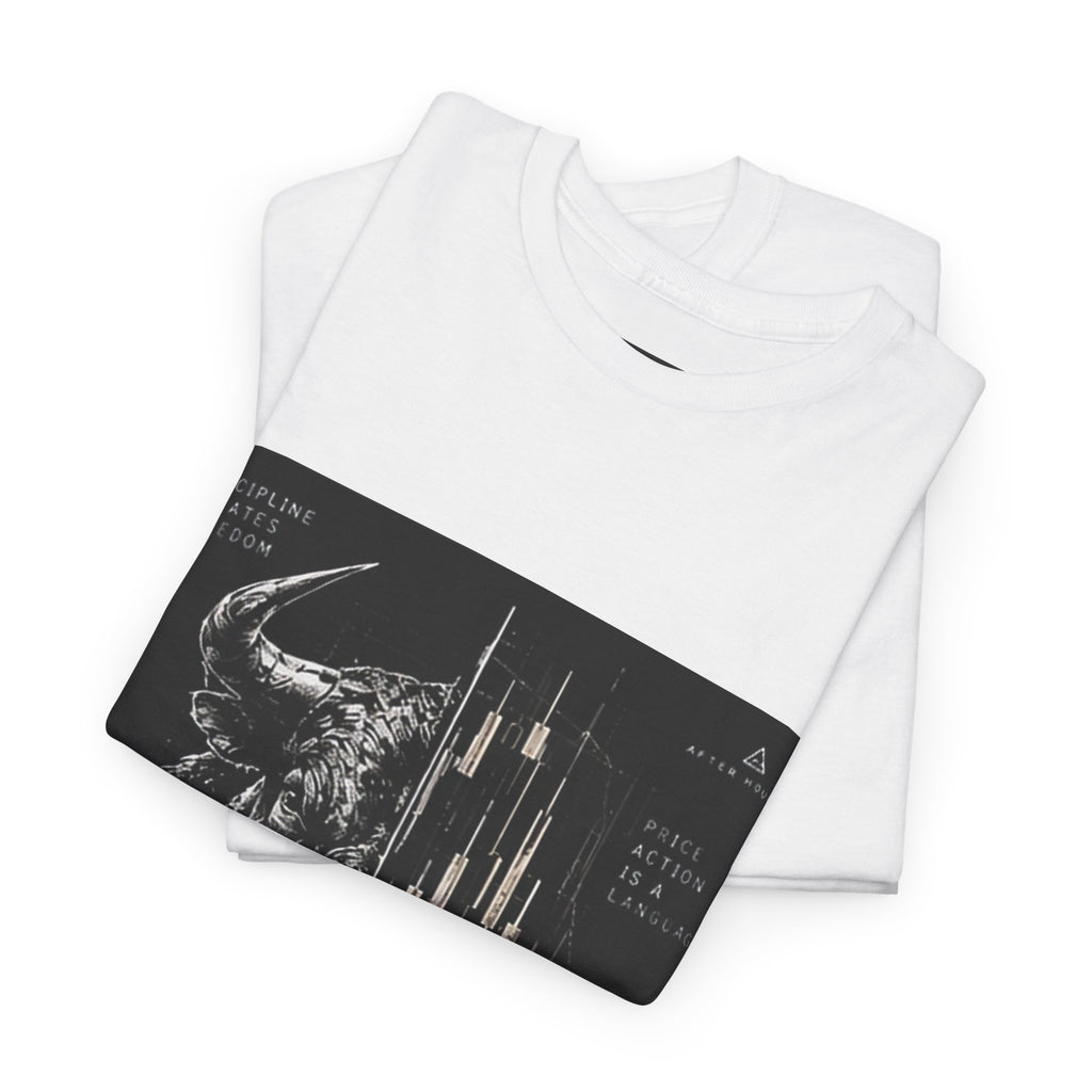 Bull vs. Bear Market Chart Heavy Cotton T-Shirt