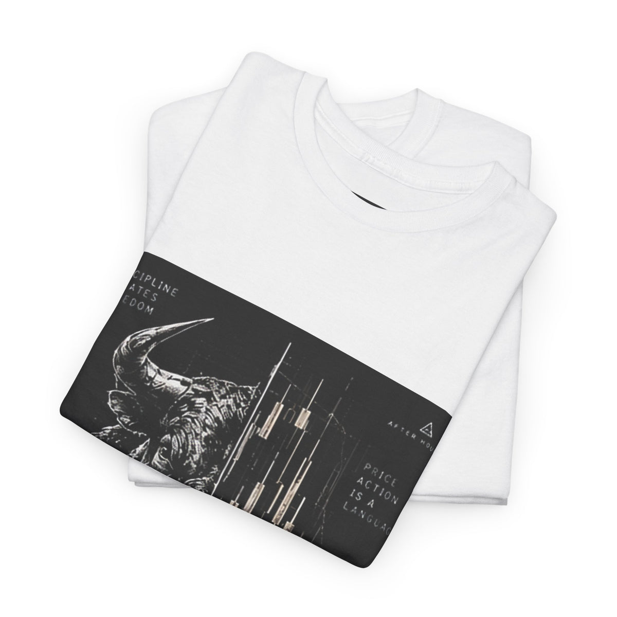 Bull vs. Bear Market Chart Heavy Cotton T-Shirt