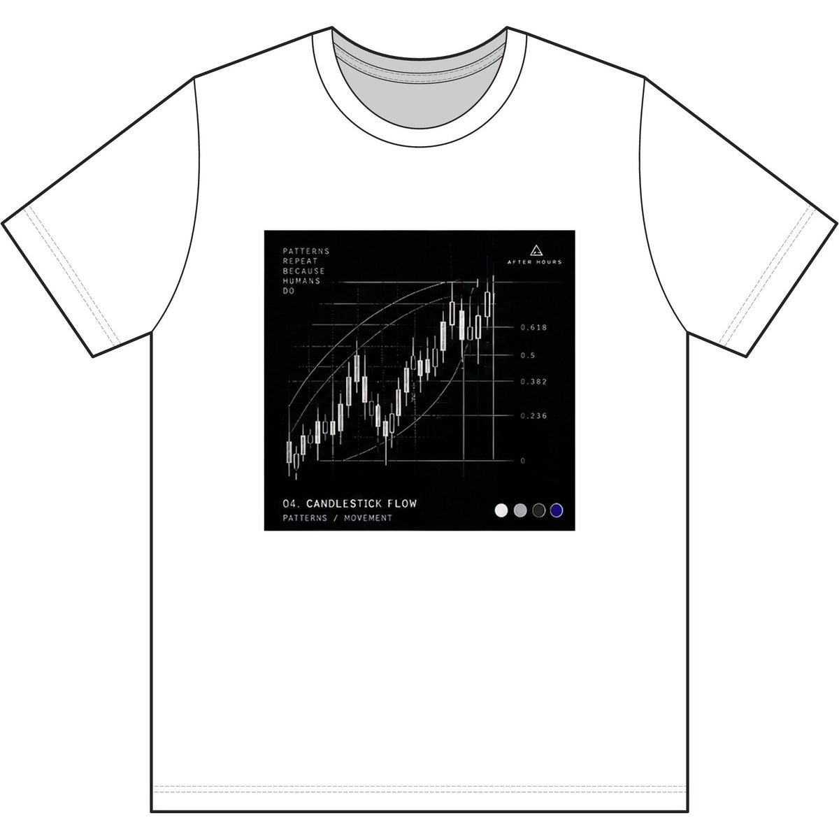 Blabk and white Chart Graphic T-Shirt