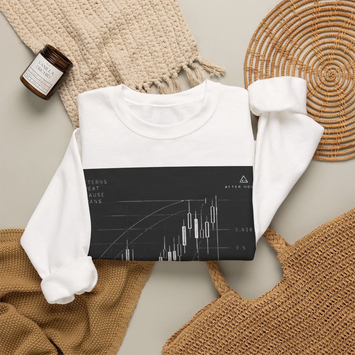 Candlestick Flow Trading Chart Sweatshirt