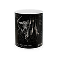 Bull and Stock Market Chart Ceramic Mug