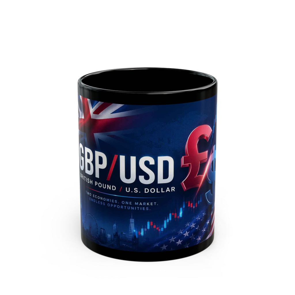 GBP/USD Currency Trader Black Mug