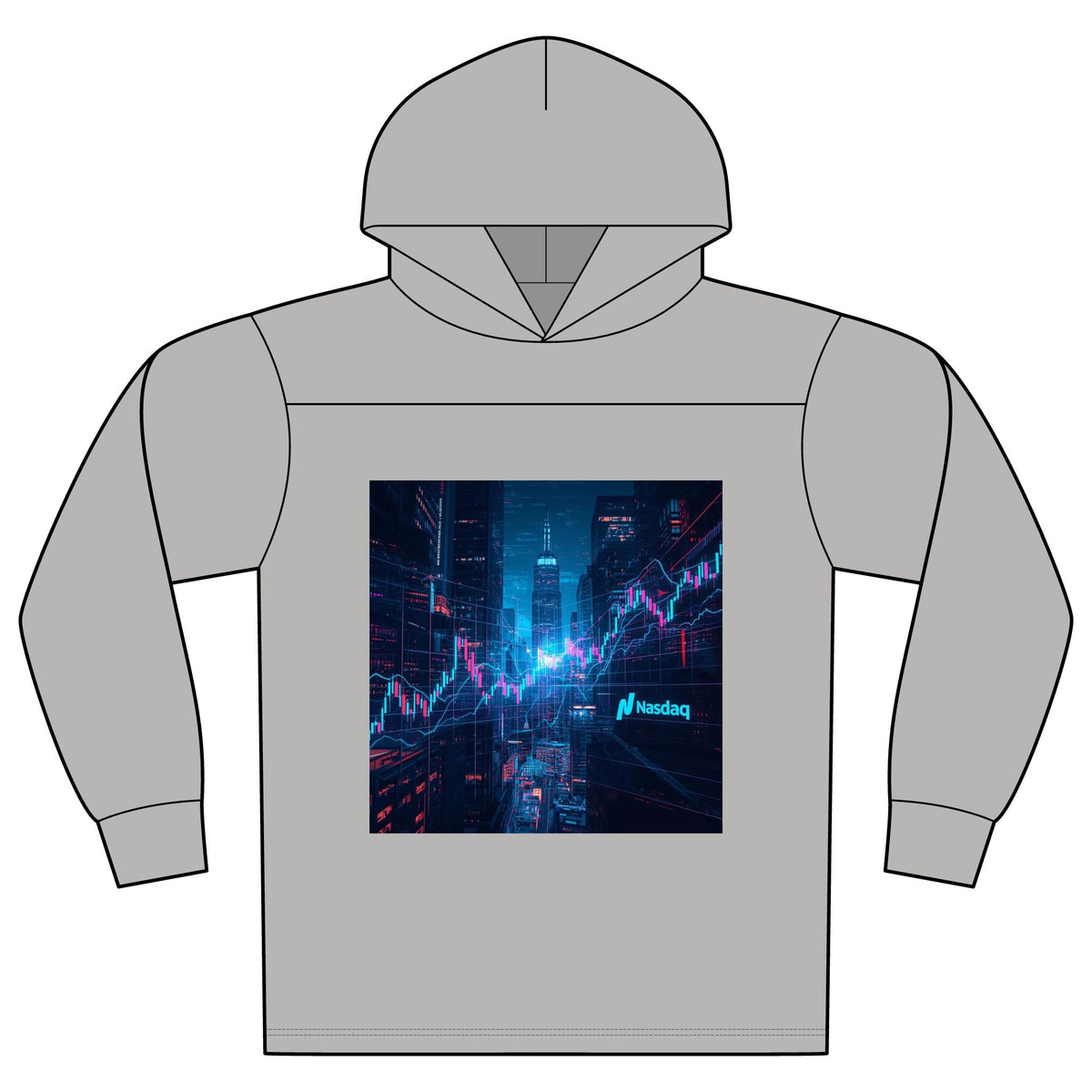 Nasdaq Trading Chart Colorblock Hoodie