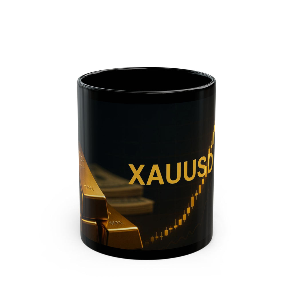XAUUSD Gold Trading Chart Black Mug