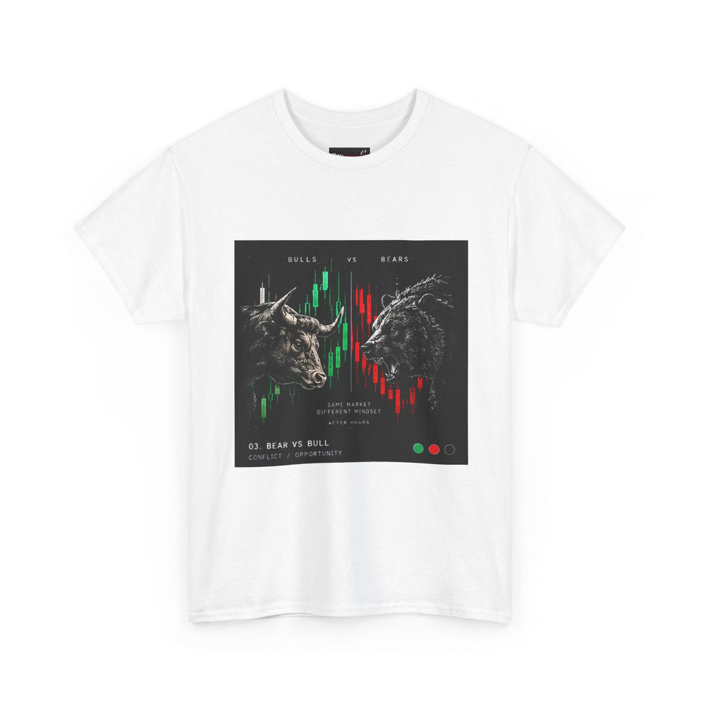 Bull and Bear Stock Market Chart T-Shirt
