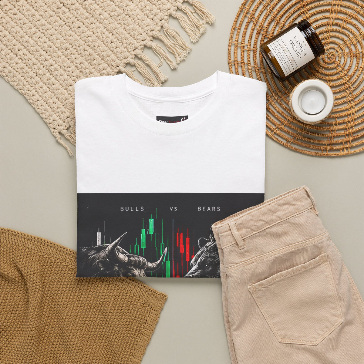 Bull and Bear Stock Market Chart T-Shirt