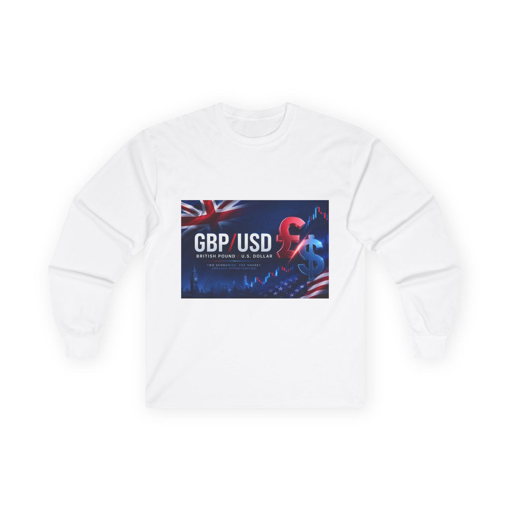 GBP USD Currency Exchange Long Sleeve Tee