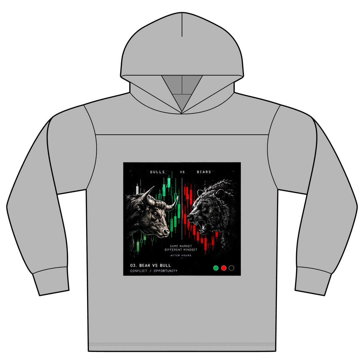 Bulls vs Bears Colorblock Hoodie