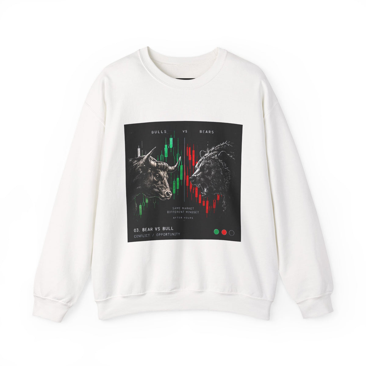 Bull and Bear Stock Market Chart Sweatshirt