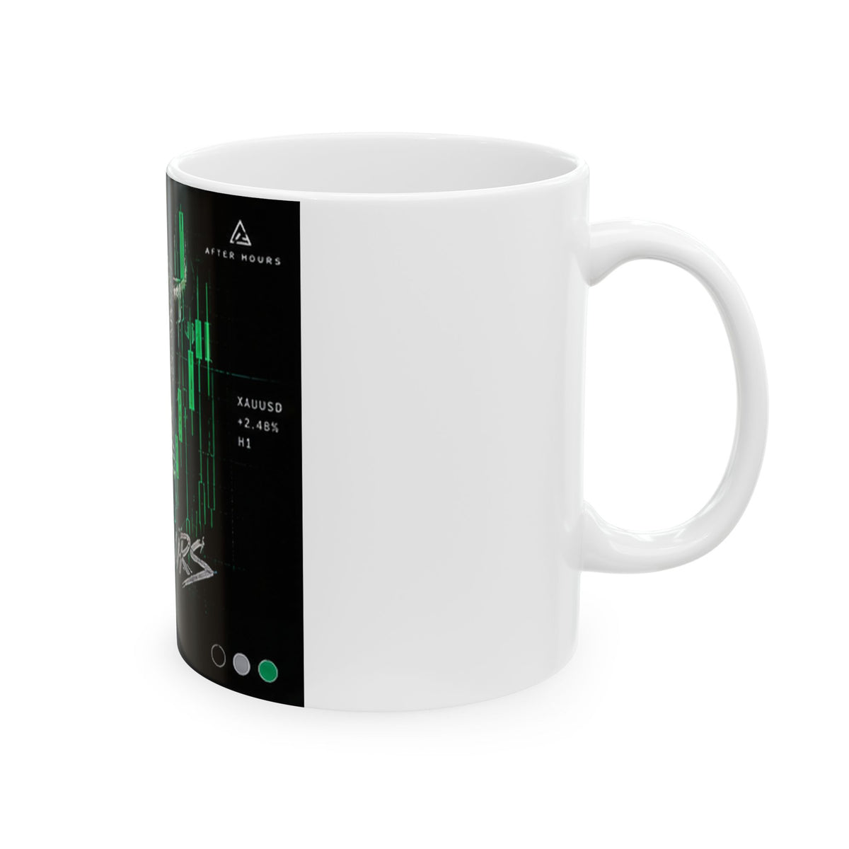 Bull Stock Market Design Mug, Trading Bull Wall Street Ceramic Mug
