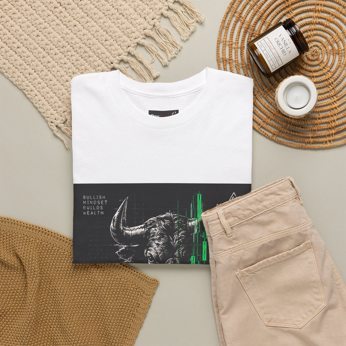 Green Bull Graphic T-Shirt, Western Bull Artwork