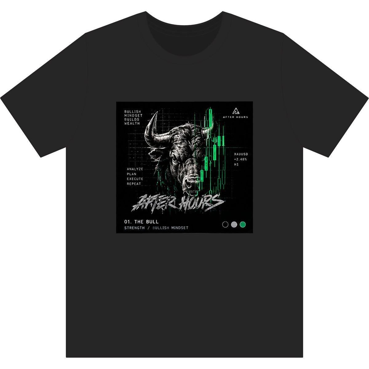 Bull Market Wall Street Stock  blackTrader T-Shirt