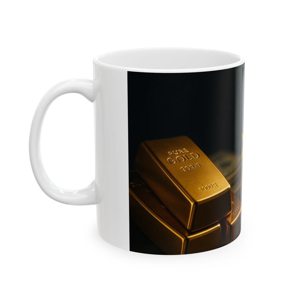 Gold Ceramic Mug, (11oz, 15oz)
