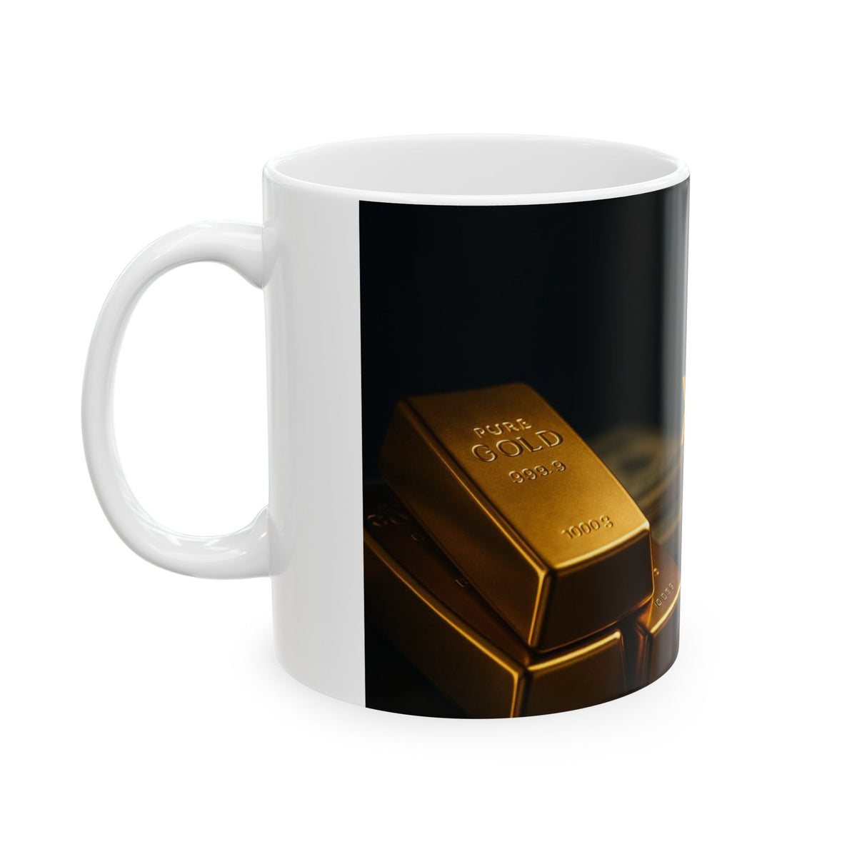 Gold Ceramic Mug, (11oz, 15oz)