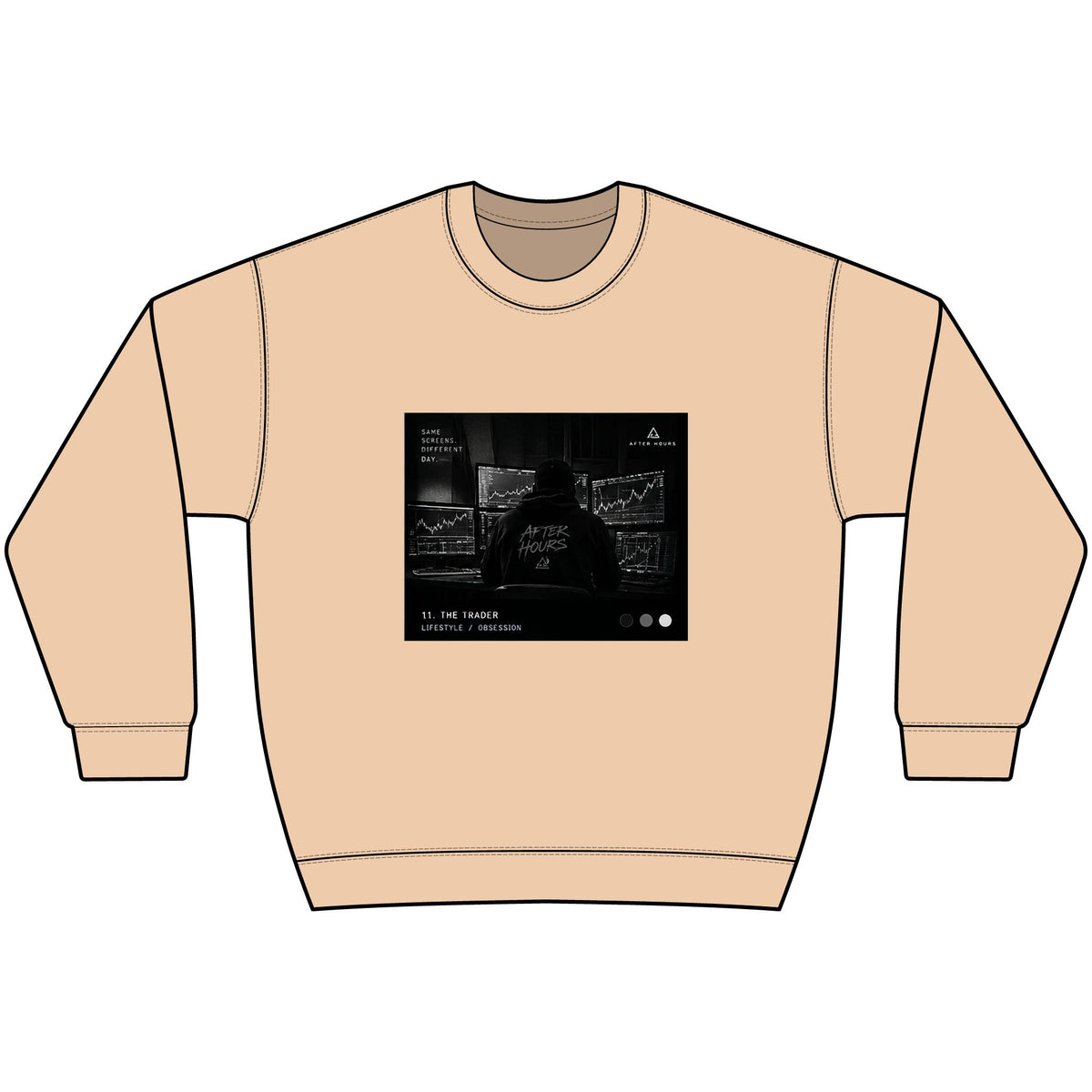 After Hours Trader Black Crewneck Sweatshirt