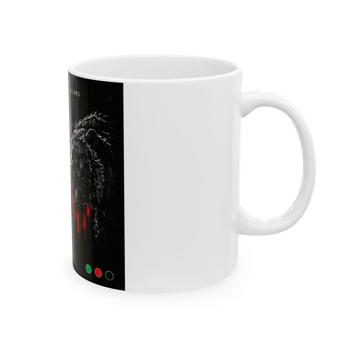 Bull vs Bear Stock Market Mug, Trading Chart Design