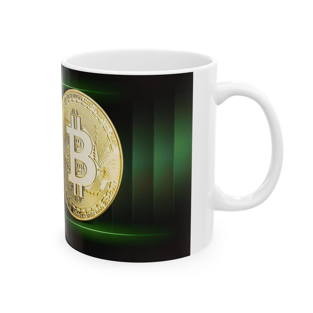 Bitcoin green Ceramic Mug, (11oz, 15oz)