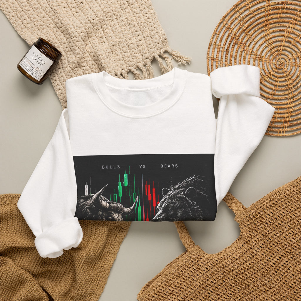 Bull and Bear Stock Market Chart Sweatshirt