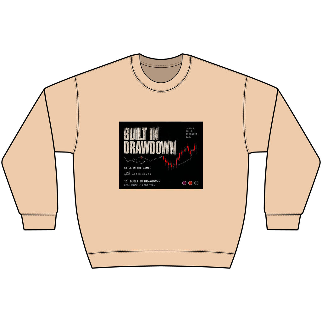 Built in Drawdown Black Crewneck Sweatshirt