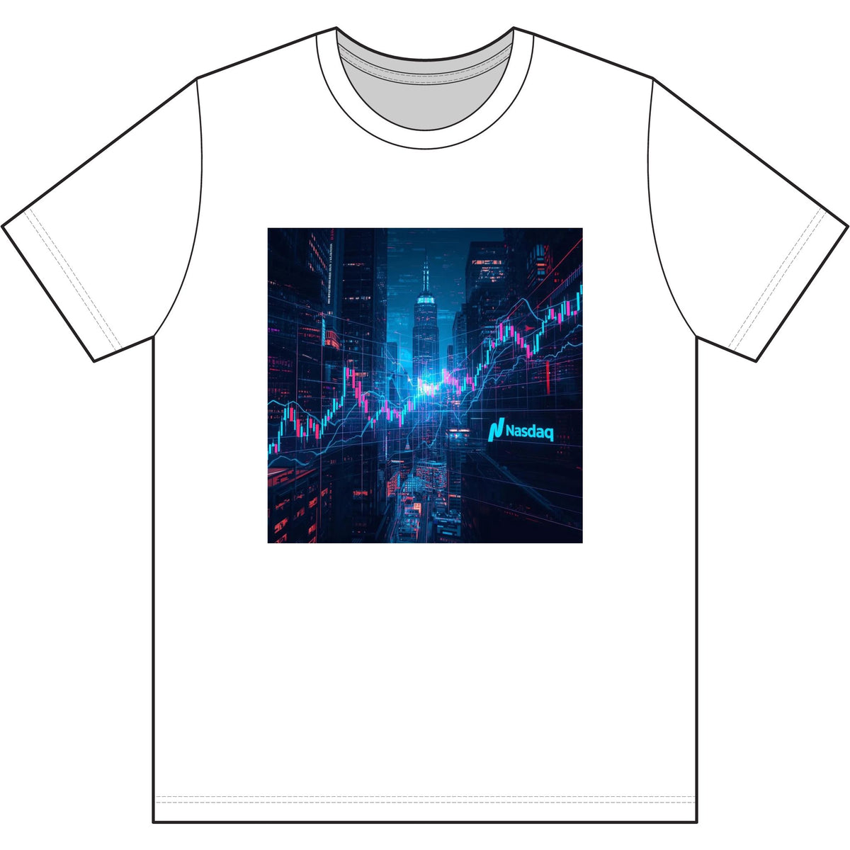 Nasdaq Stock Market Cityscape T-Shirt