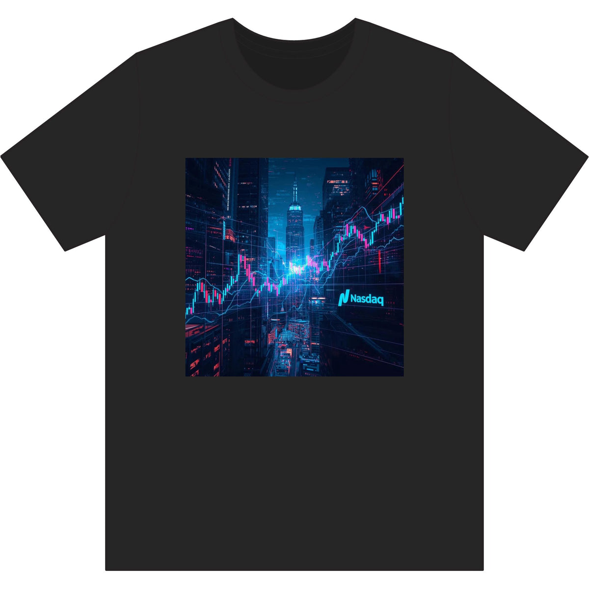 Nasdaq Stock Market Cityscape T-Shirt