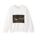 XAƯUSB Gold Coffin Graphic Crewneck Sweatshirt