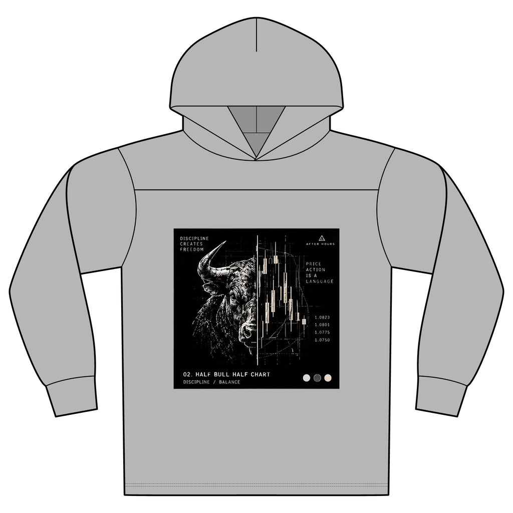 Half Bull Half Chart Colorblock Hoodie