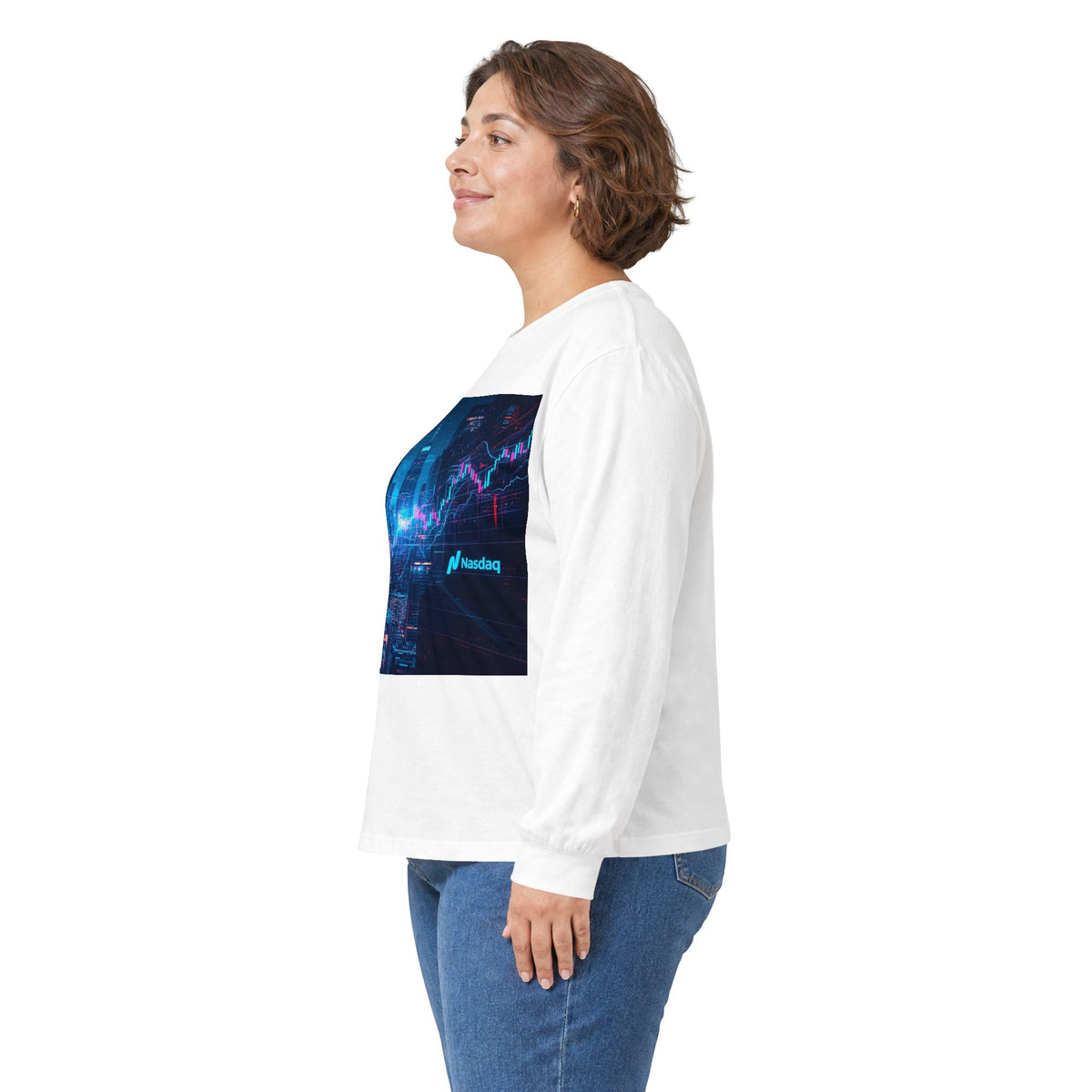Long Sleeve Tee – Stock Market Trading Chart Design