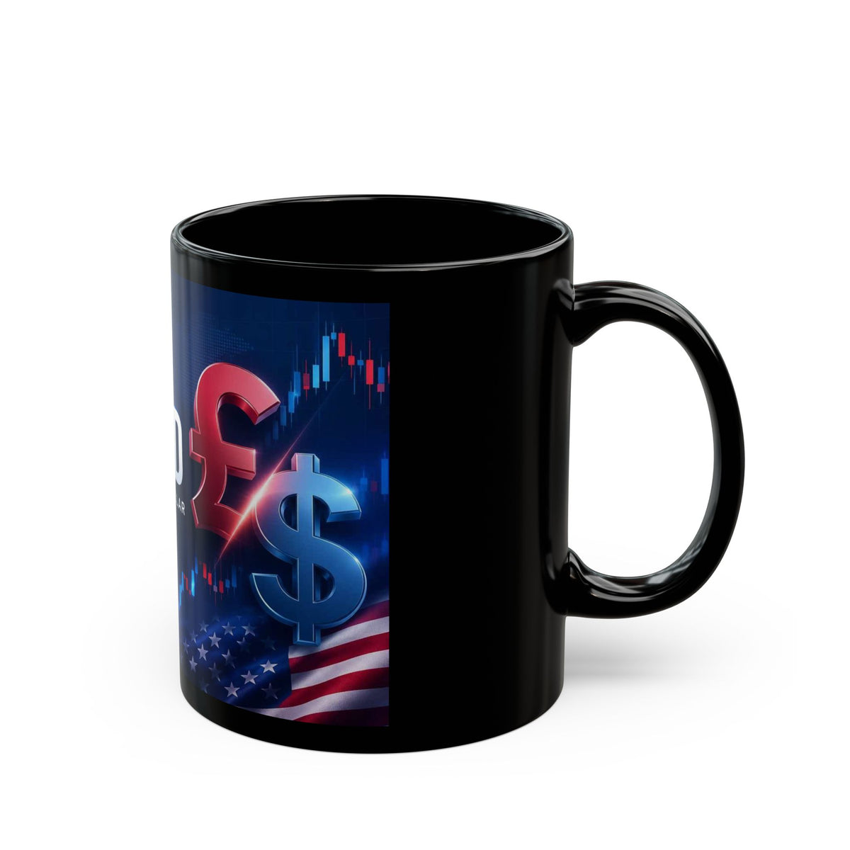 GBP/USD Currency Trader Black Mug