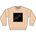 Black Stock Market Chart Heavy Crewneck Sweatshirt
