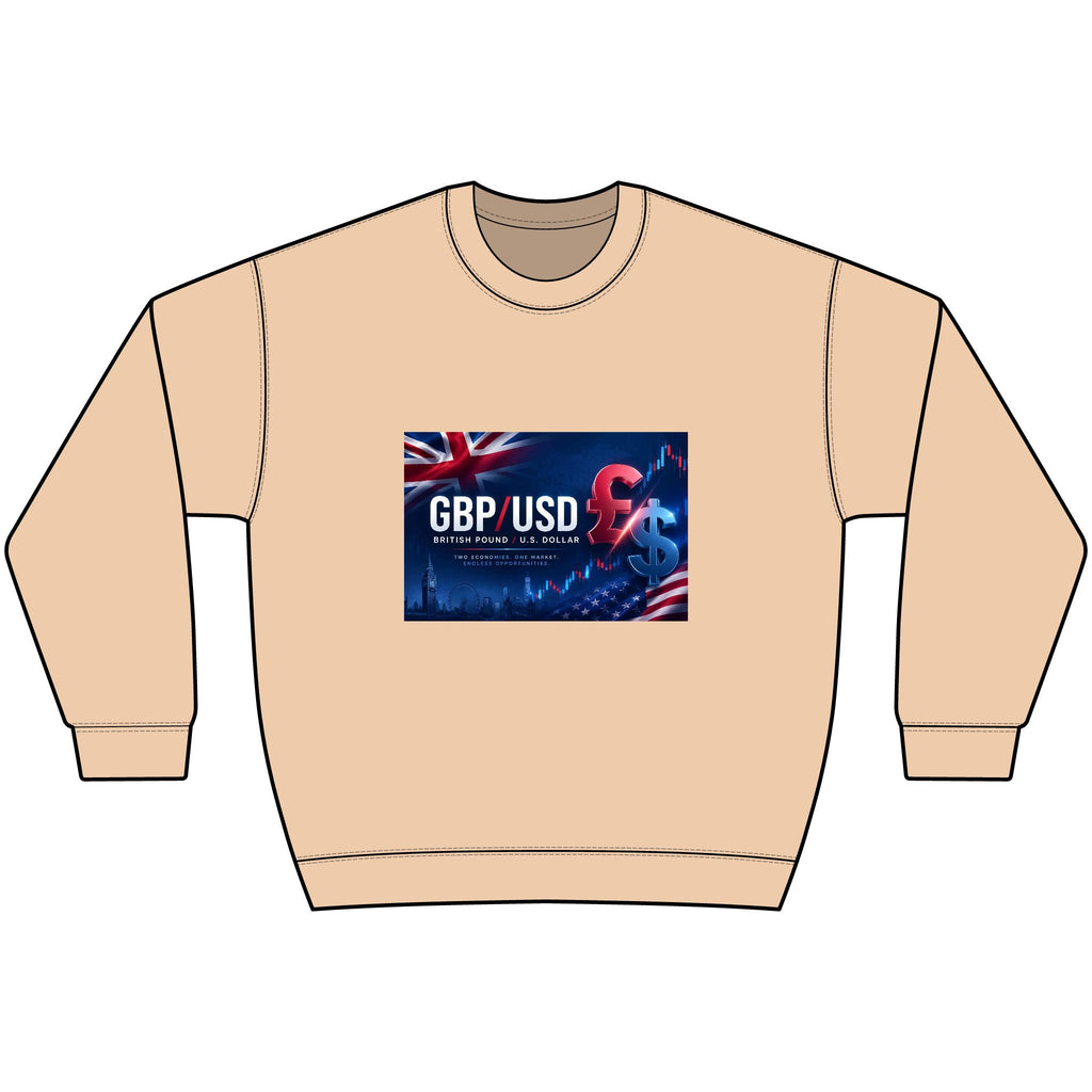 GBP/USD Trading Chart Black Crewneck Sweatshirt
