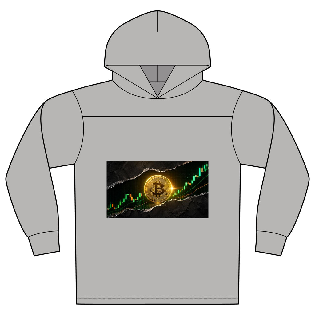 Bitcoin Rising Chart Colorblock Hoodie