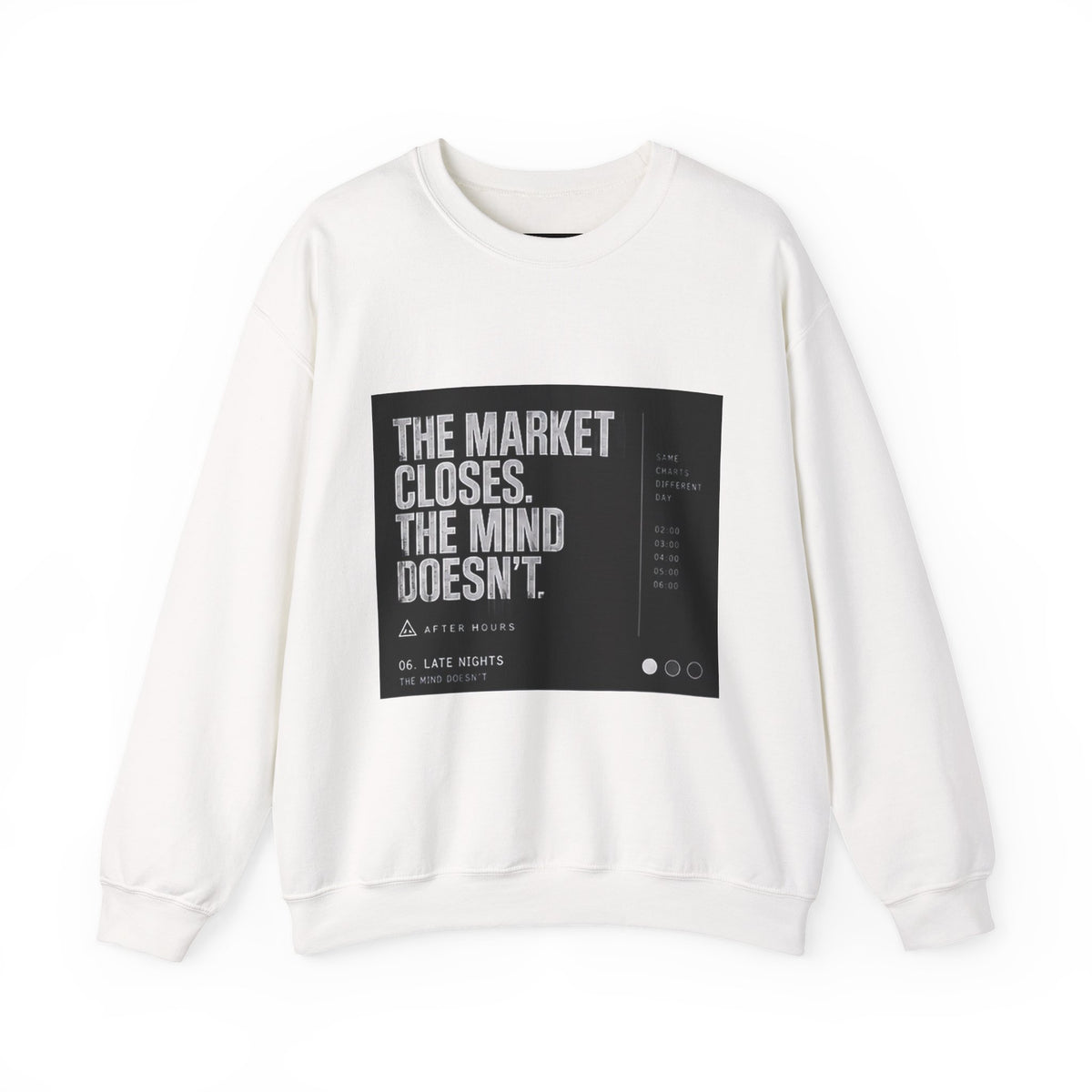 The Market Closes, The Mind Doesn't Sweatshirt