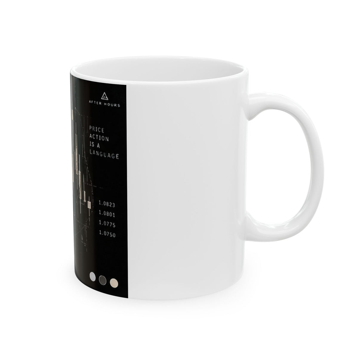 Bull and Stock Market Chart Ceramic Mug
