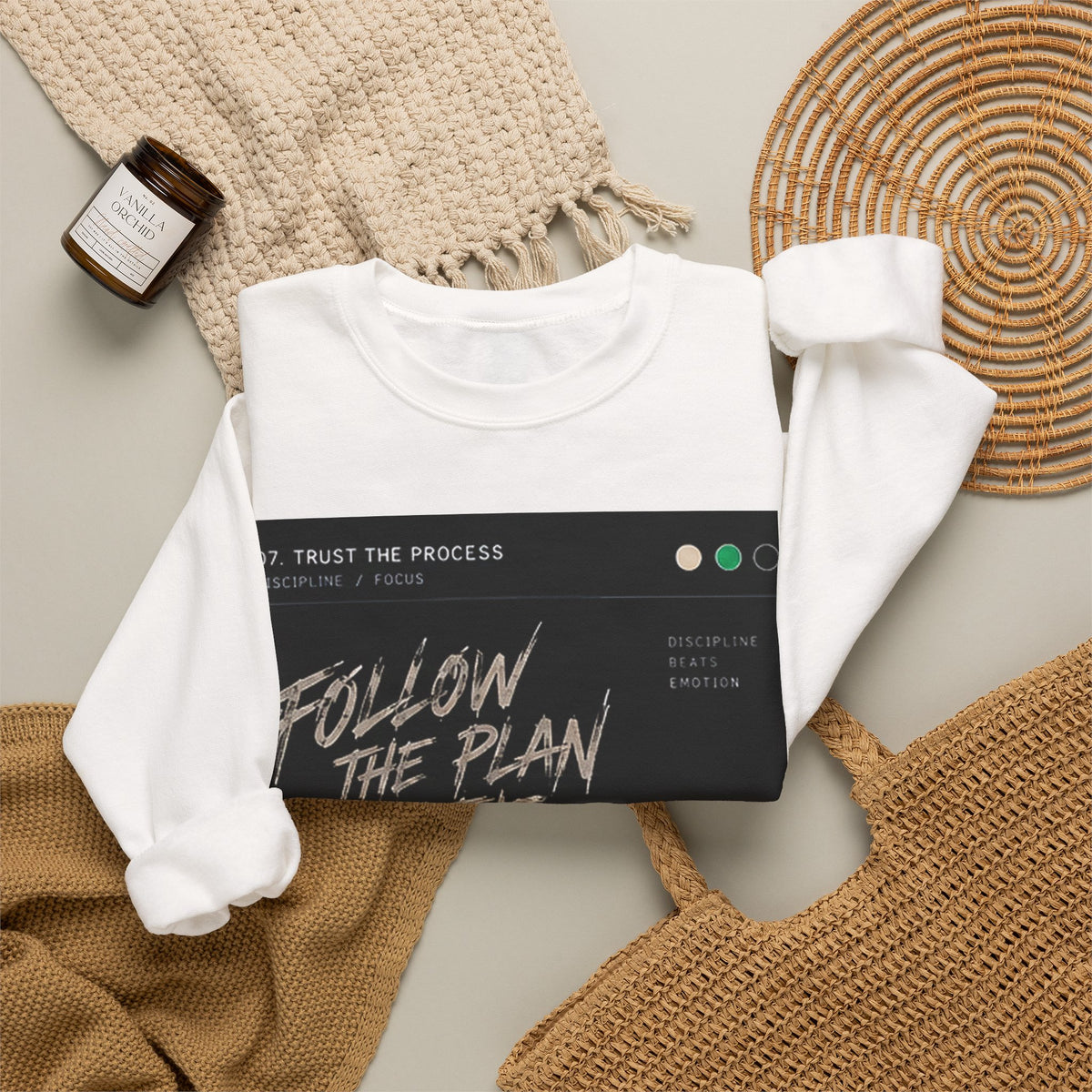 Follow the Plan Not the Noise Sweatshirt | Motivational Typography