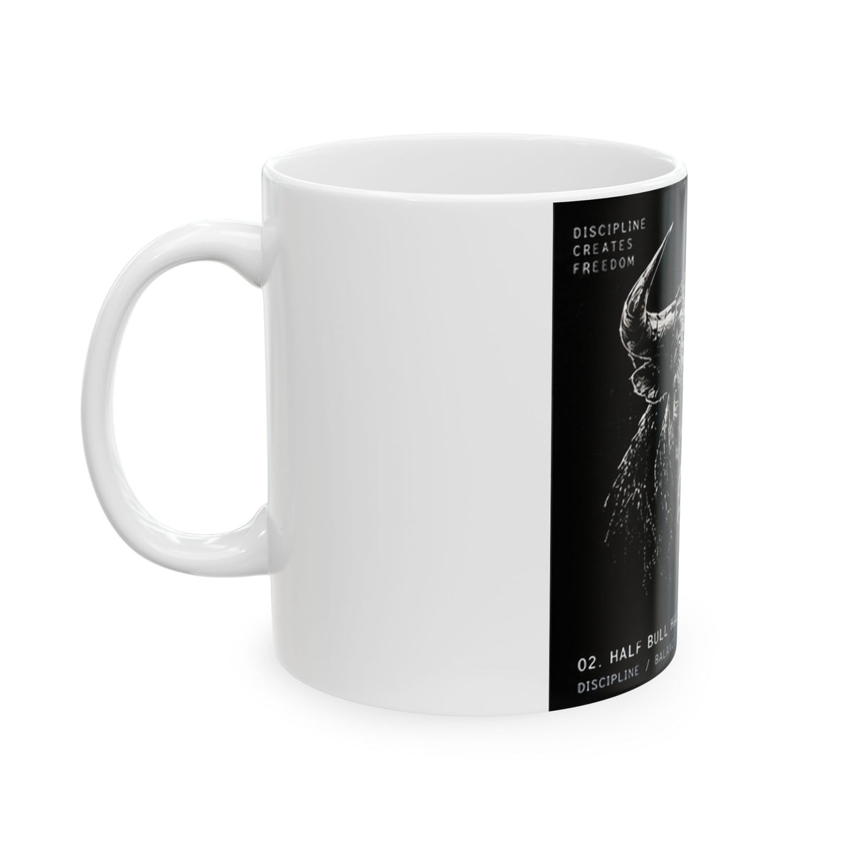 Bull and Stock Market Chart Ceramic Mug