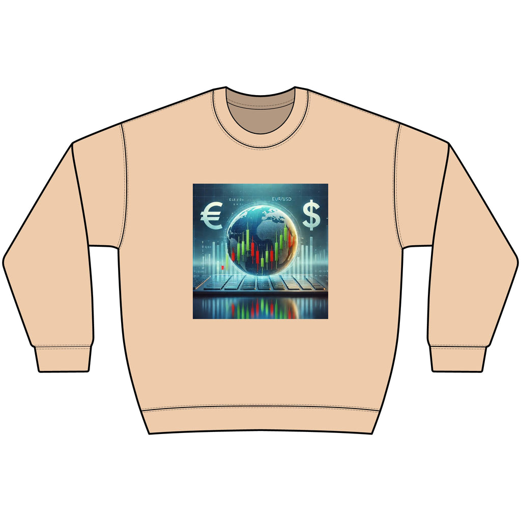 Global Market Globe Black Crewneck Sweatshirt
