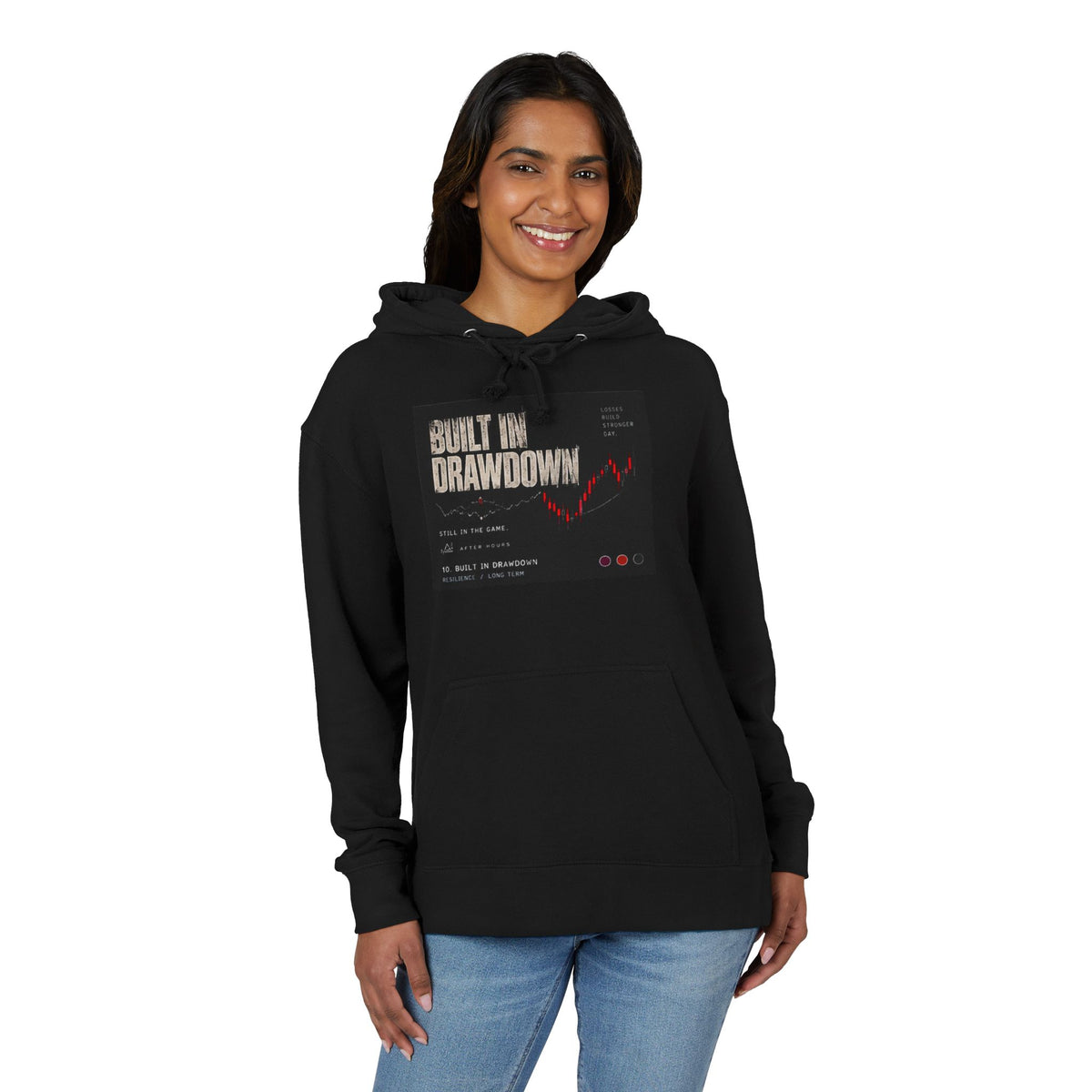 Built in Drawdown Black French Terry Hoodie