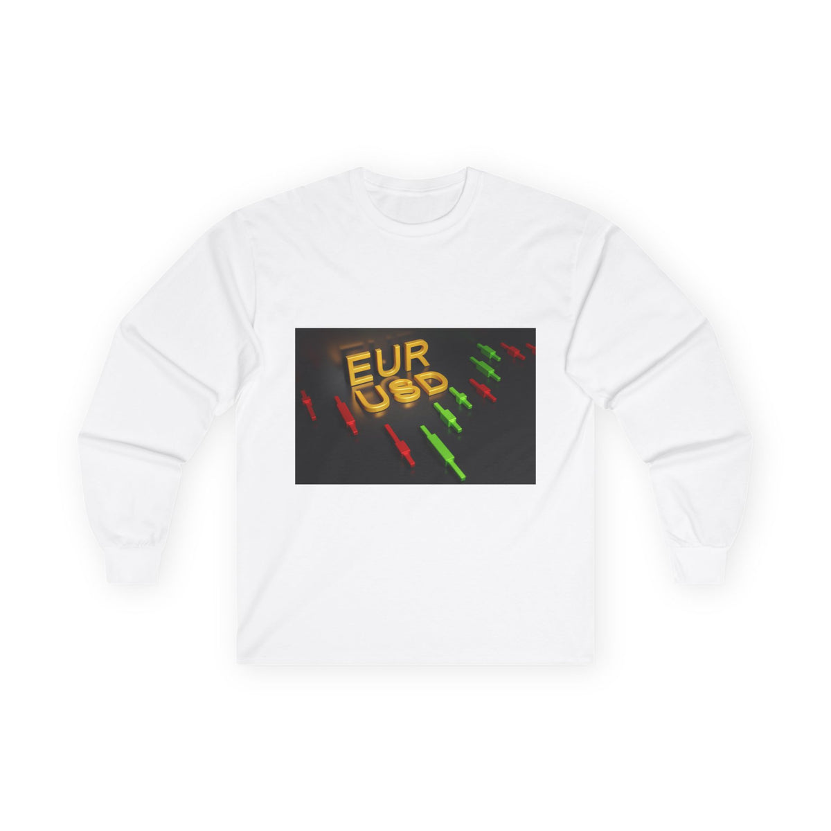 EUR USD Currency Trading Long Sleeve Tee