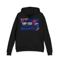 GBP/USD Trading Chart Black French Terry Hoodie
