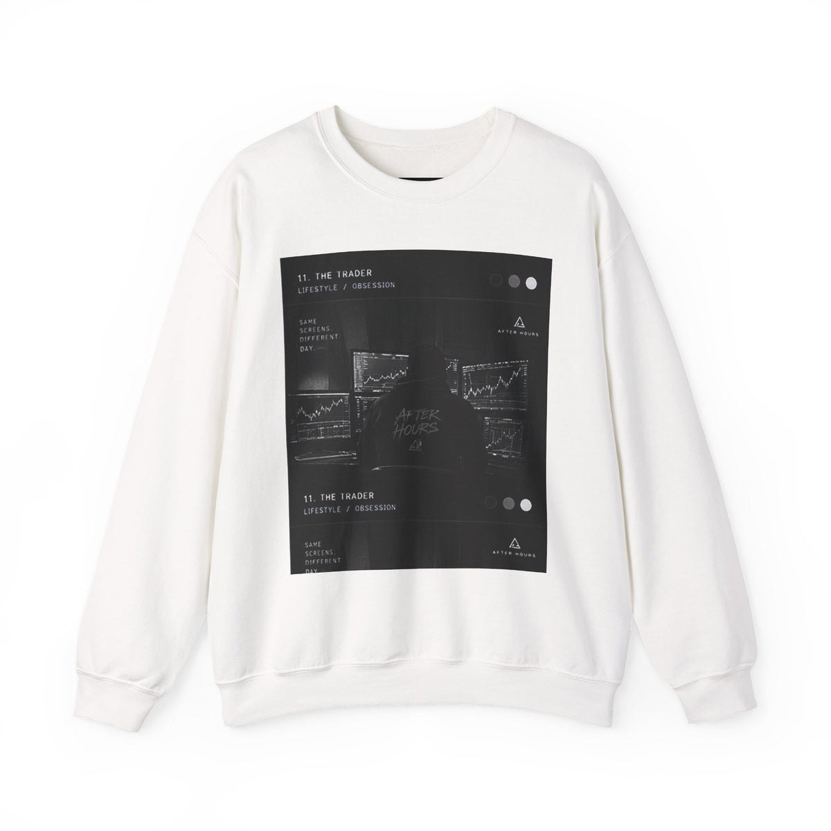 Abstract Black Graphic Sweatshirt