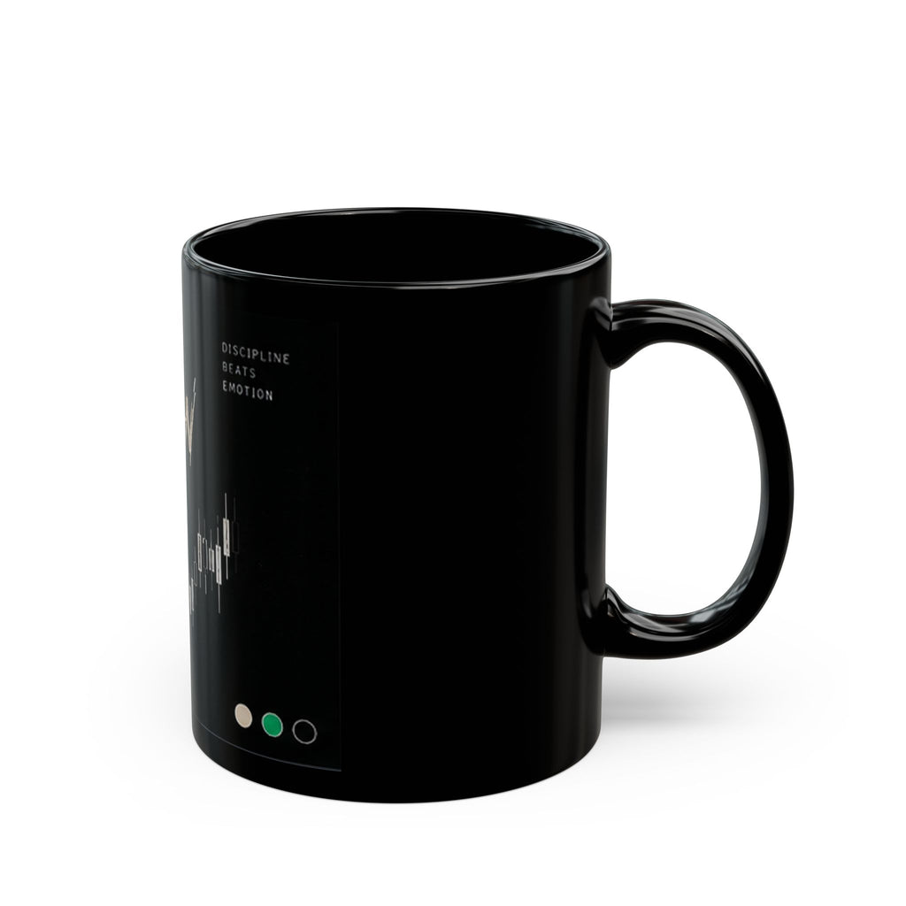 Follow the Plan Not the Noise Mug, Black Stock Chart Design