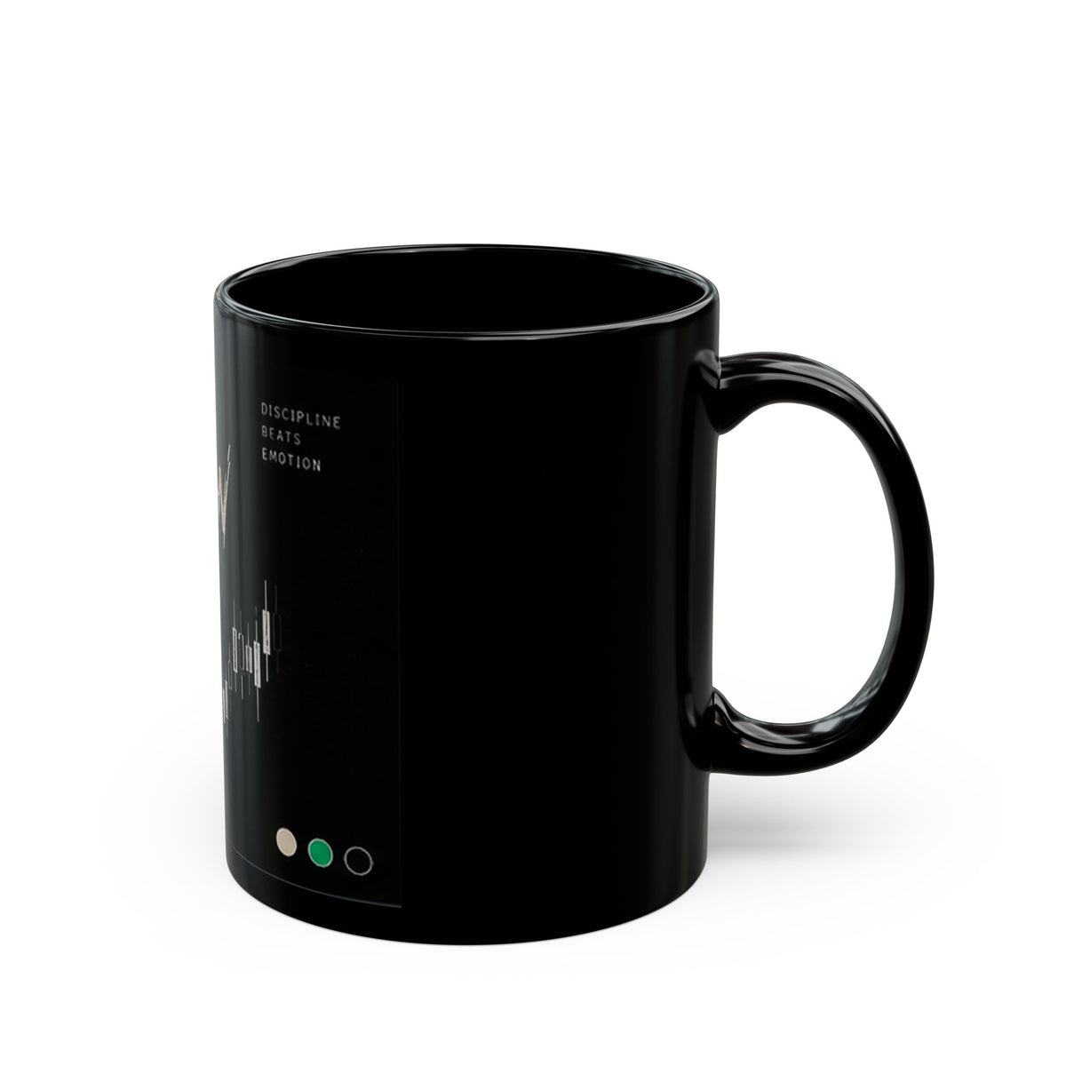 Follow the Plan Not the Noise Mug, Black Stock Chart Design