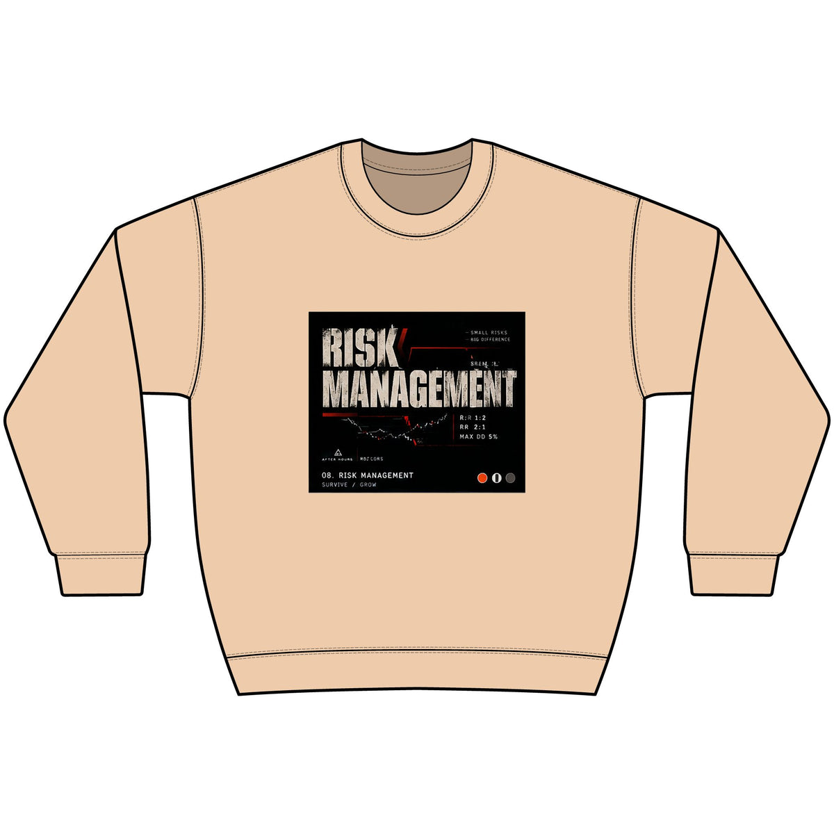 Risk Management Black Crewneck Sweatshirt