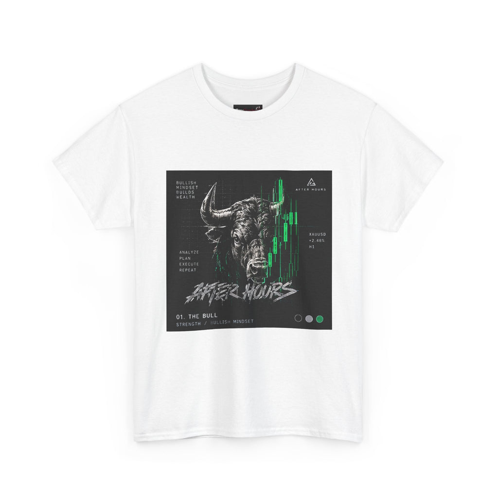 Green Bull Graphic T-Shirt, Western Bull Artwork
