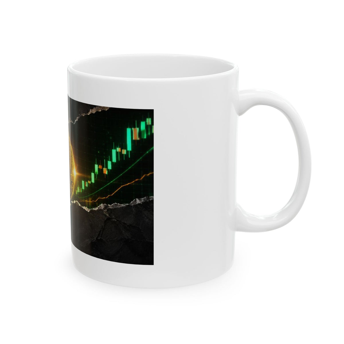 Bitcoin Cryptocurrency Trading Chart Ceramic Mug